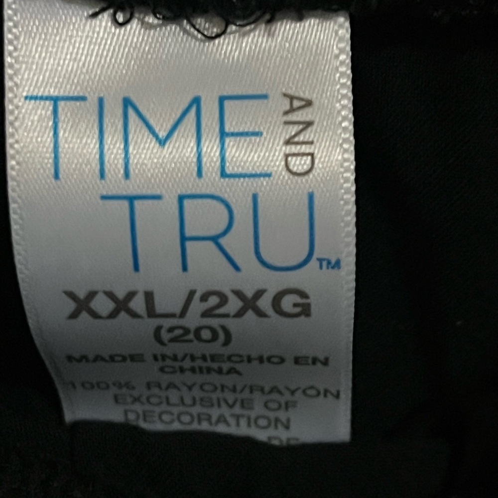 Time and Tru Longline Embroidered Black Skirt Boho Cottagecore XXL(20) Flaws - Picture 2 of 10